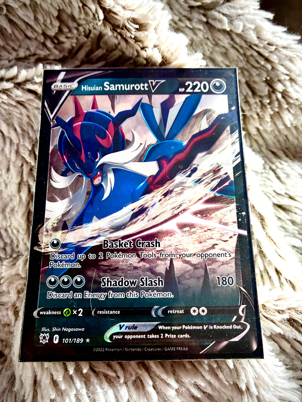 Hisuian Samurott V 101/189 Ultra Rare Astral Radiance: Pokemon Card (English)