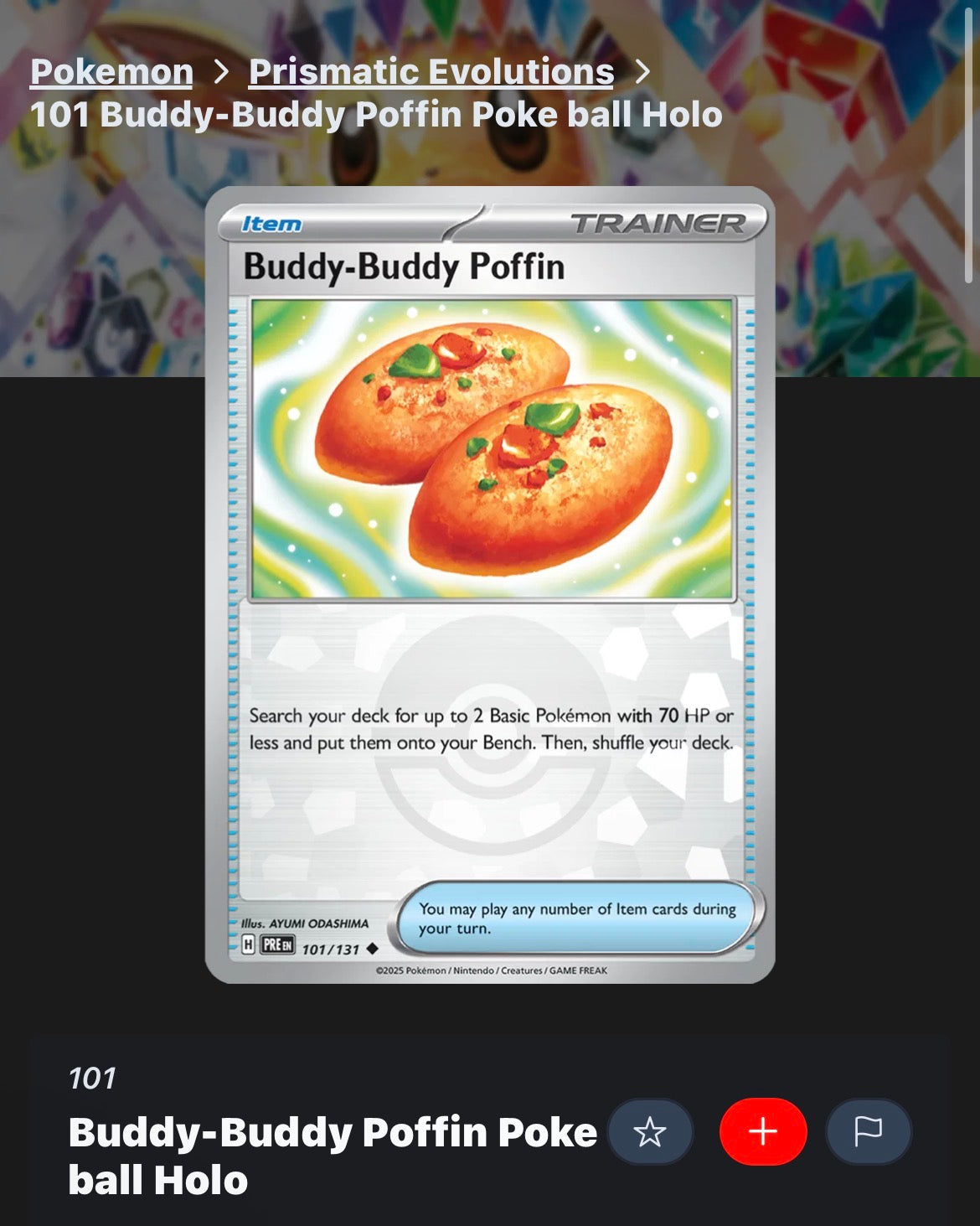 Buddy-Buddy Poffin (Poke Ball Pattern) Prismatic Evolutions 101/131 (English)