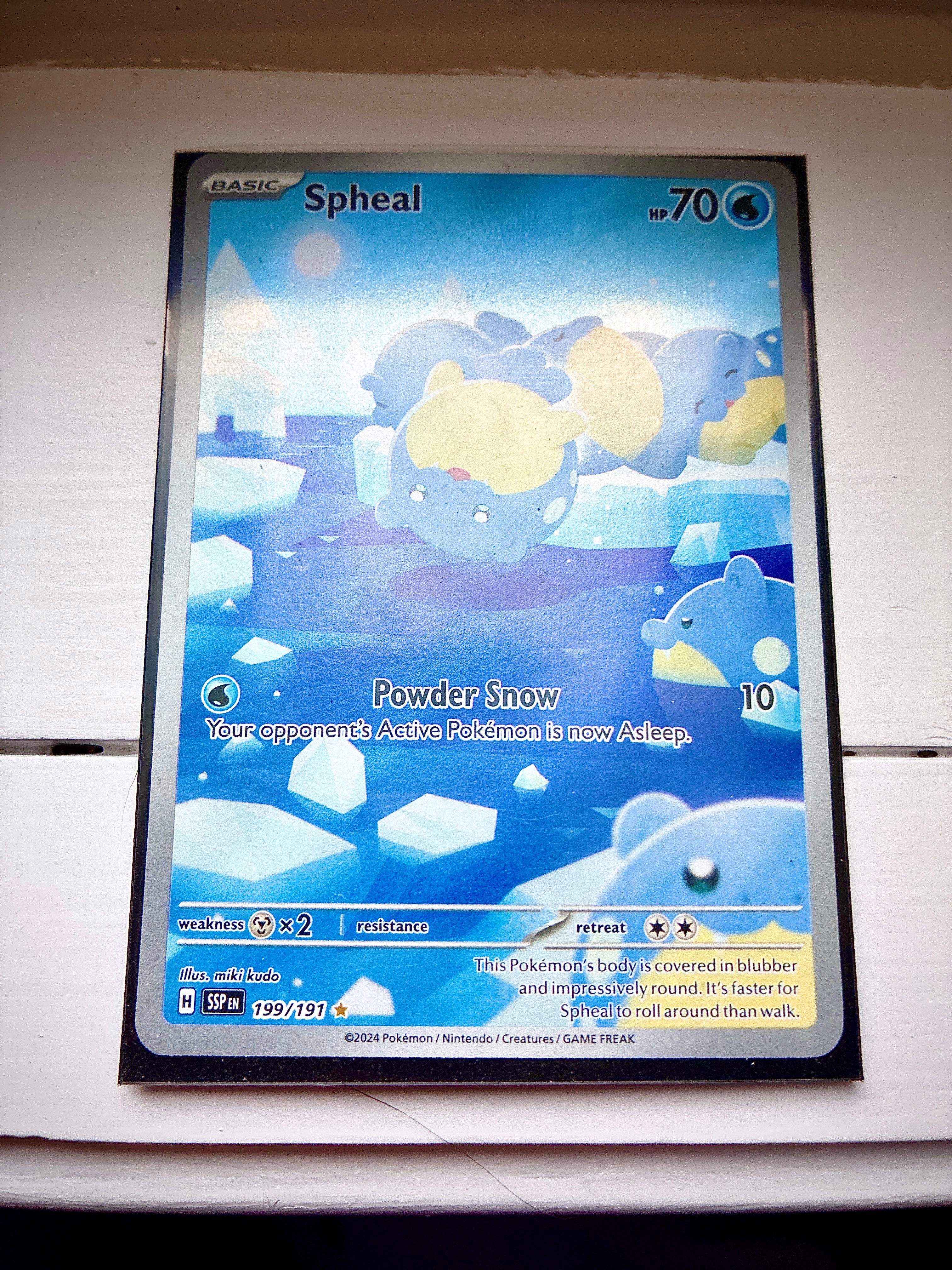 Spheal 199/191 Surging Sparks: Pokemon Card Holo Illustration Rare (English) (B)