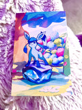 Glaceon Prismatic Evolutions Tin Info/Promo Double-Sided Card Collectible (Eng)