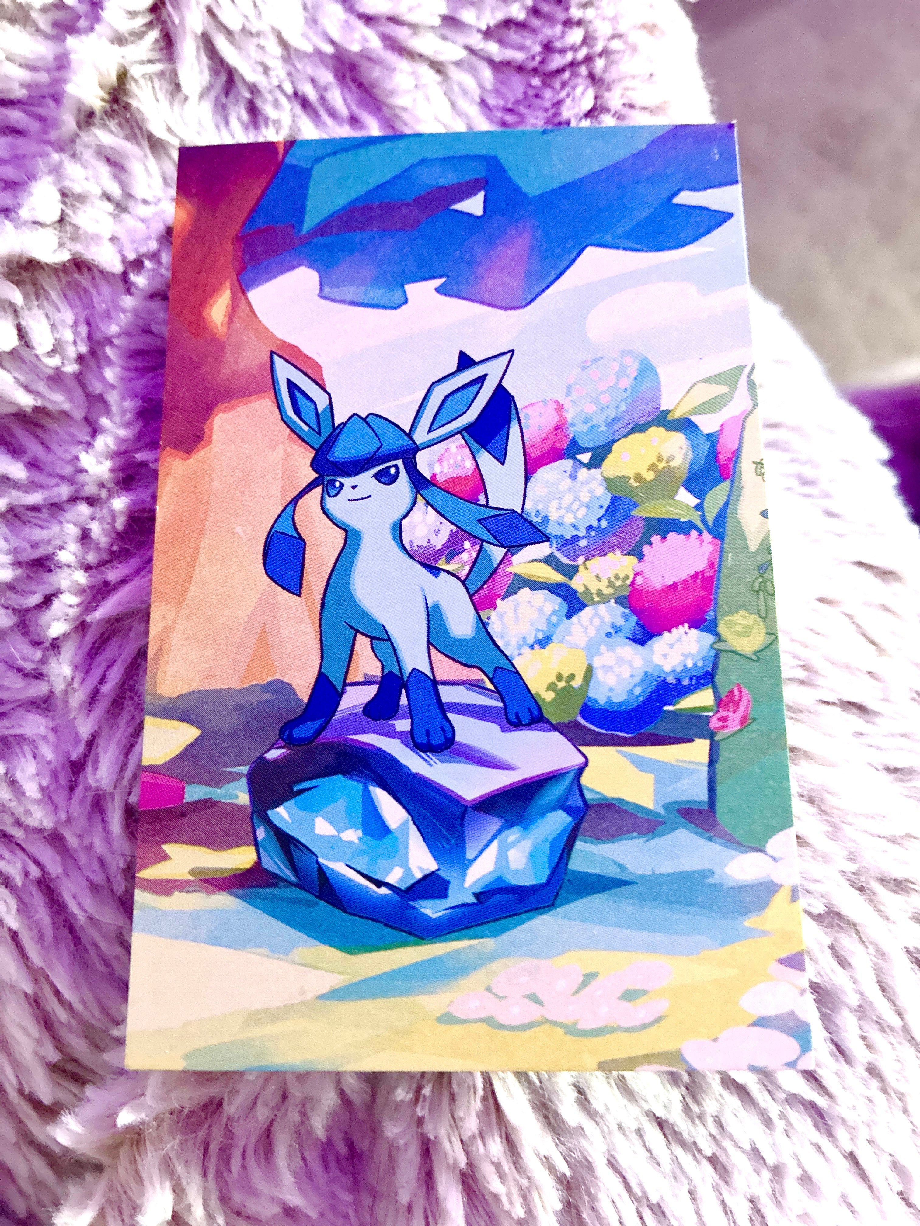 Glaceon Prismatic Evolutions Tin Info/Promo Double-Sided Card Collectible (Eng)